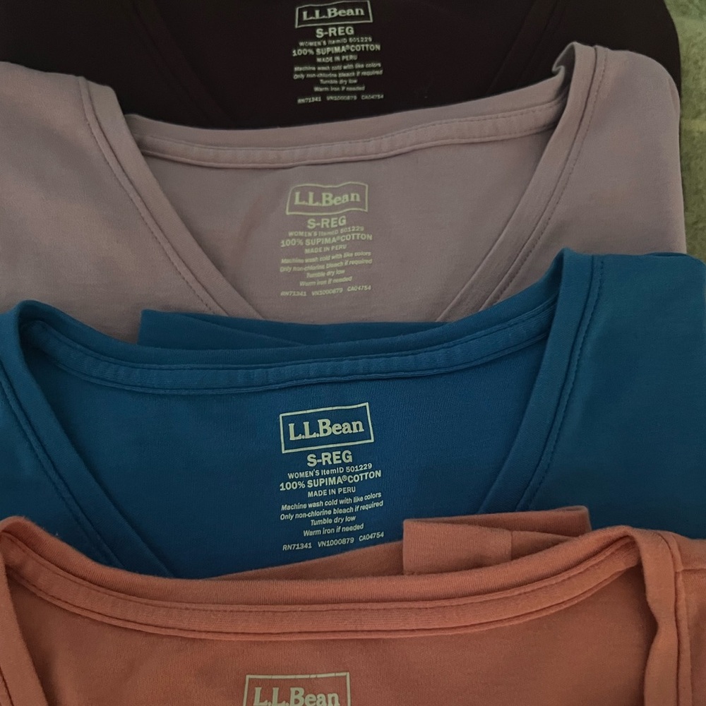 LL Bean women’s T Shirts. New without tags. Size Small. Lot of 4